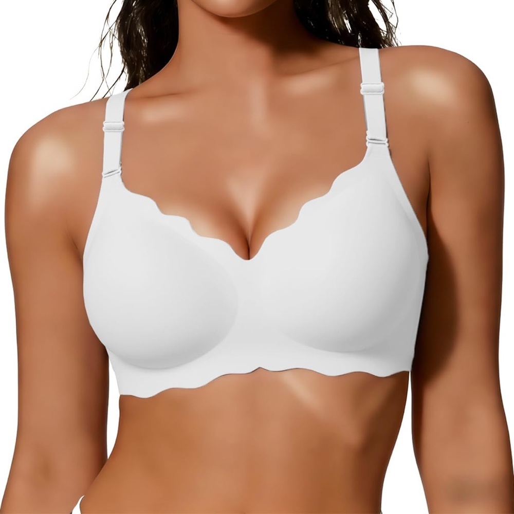 Seamless White Bra